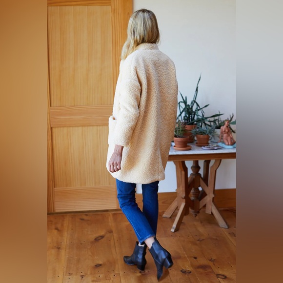 Emerson Fry Teddy Bear Coat in Ivory - Picture 6 of 14